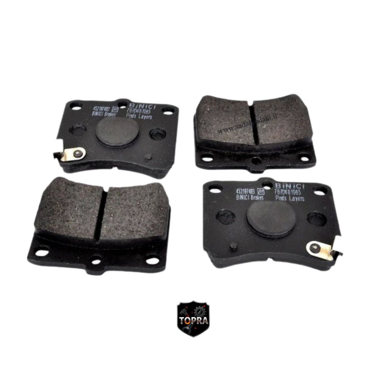 مجموعه کامل لنت ترمز چرخ جلو پراید